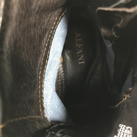 Alfani Kooper Mens 7M Brown Leather Lace Up Boots Side Zip Utility Casual - Picture 9 of 16